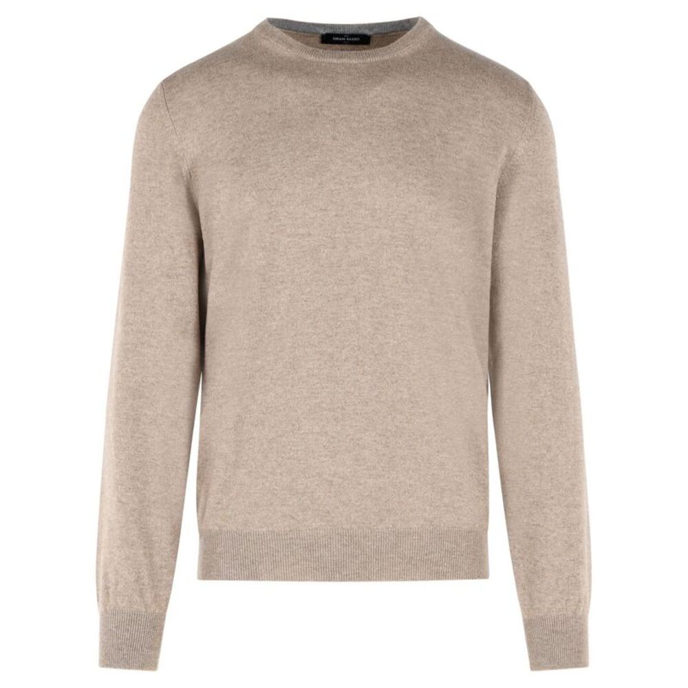 Gran Sasso Beige Cashmere Sweater Men